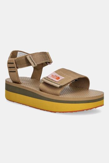Sandále The North Face Skeena Platform béžová farba, na platforme, NF0A8AE779H1