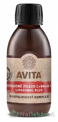 AVITA PRÍRODNÉ ŽELEZO C+B9+B12 LIPOSOMAL PLUS