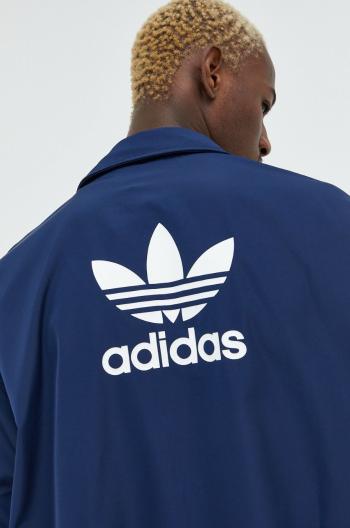 Bunda adidas Originals pánska, tmavomodrá farba, prechodná, oversize