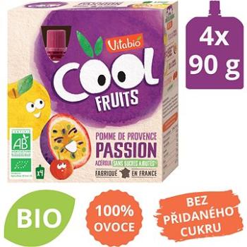 VITABIO Ovocné BIO kapsičky Cool Fruits jablko, marakuja, banán a acerola 4× 90 g (3288131604077)