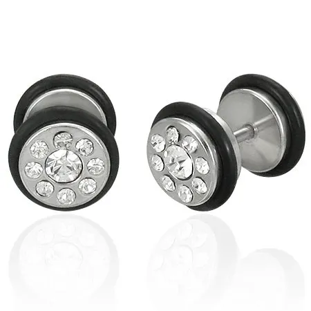 Fake plug s gumičkami a zirkónmi