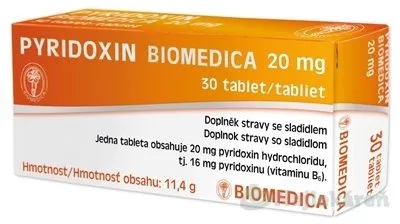Biomedica Pyridoxin Biomedica 20 mg 30 ks