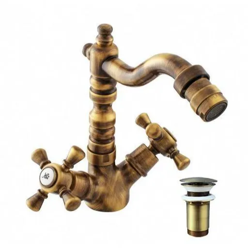 RAV SLEZÁK Morava bidetová batéria s clic-clacom stará mosadz mk321.0/9sm MK321.09SM