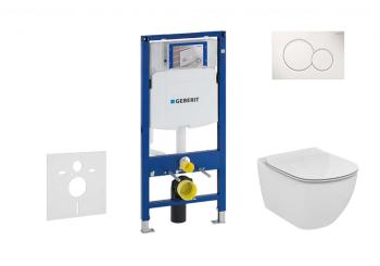 GEBERIT - Duofix Set predstenovej inštalácie, klozetu a dosky Ideal Standard Tesi, tlačidla Sigma01, alpská biela 111.300.00.5 NF1