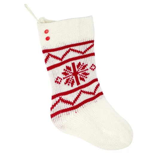 ArtFir Vianočná pančucha 448 | biela 50 cm