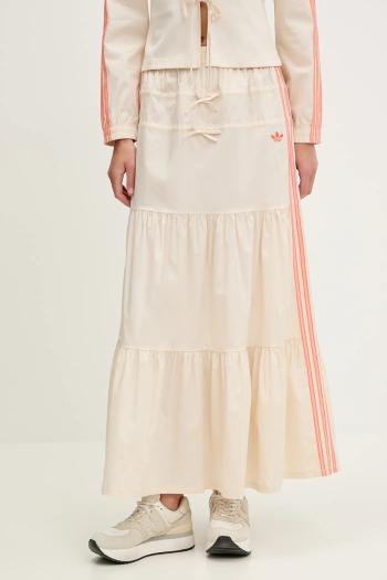 Sukňa adidas Originals Skirt béžová farba, maxi, áčkový strih, KC0768