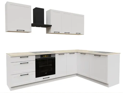 Artstolk Rohová kuchynská linka ADELE | 170-260 cm biela