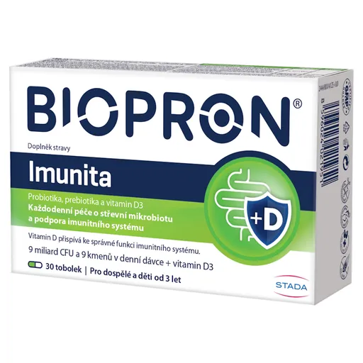 BIOPRON 9 Immunity s vitamínom D3 30 kapsúl