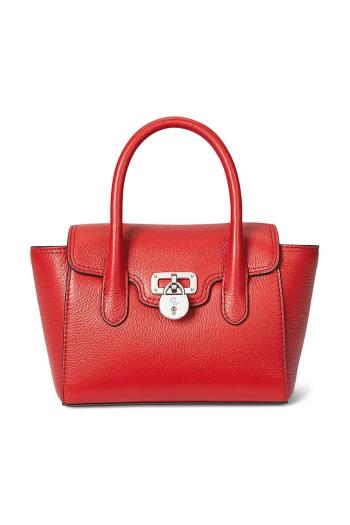 Kožená kabelka Lauren Ralph Lauren oranžová farba, 431969349