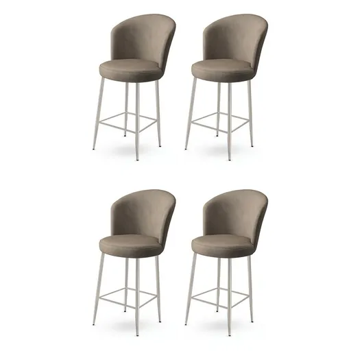 Súprava barových stoličiek Fora Cappuccino a Chrome, 4 ks, 4 ks