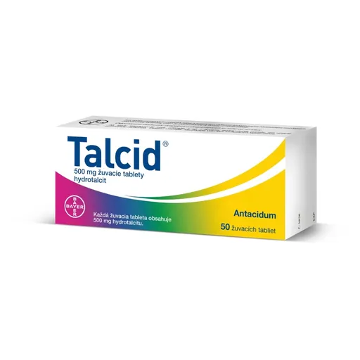 TALCID  500 mg 50 žuvacích tabliet
