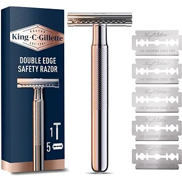 KING C. GILLETTE Double Edge + hlavice 5 ks (7702018590148)