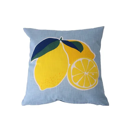 Štvorcový vankúš s potlačou citrónov