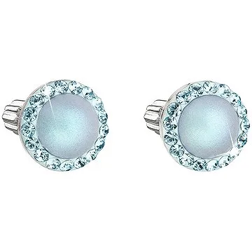 EVOLUTION GROUP 31314.3 svetlo modré s kryštálmi a perlou Swarovski (striebro, 1,2 g) (8590962910735)