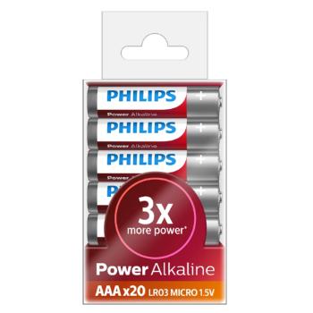 Philips Batéria AAA 1,5 V Power Alkaline, 20 ks