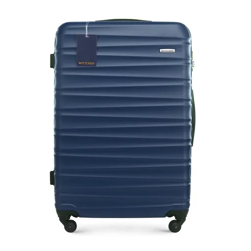 Veľký kufor ABS a identifikátor s logom WITTCHEN, námornícka modrá 56-3A-313-91Z6