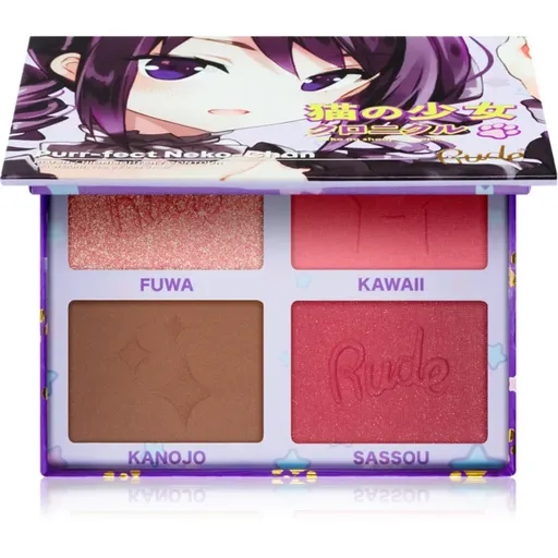 Rude Cosmetics Manga Face Palette multifunkčná paleta na tvár odtieň Purr-fect Neko-Chan 11.2 g