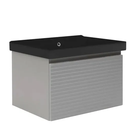 Kúpeľňová skrinka s umývadlom Naturel Savona 78x43x45 cm v šedej farbe mat SAVONA80GMU1B