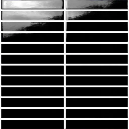 Keramická mozaika Premium Mosaic Kit Kat black 30x30 cm lesk MOSKK2BKL