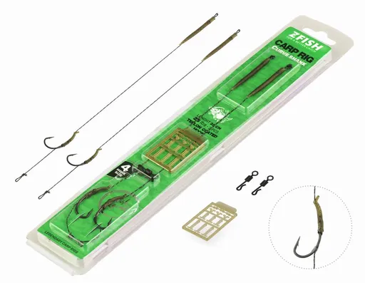 Zfish náväzec curve shank carp rig 20 cm - veľkosť háčika 6