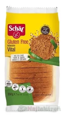Schär MAESTRO VITAL, bezgluténový, viaczrnný, kysnutý chlieb, 350g