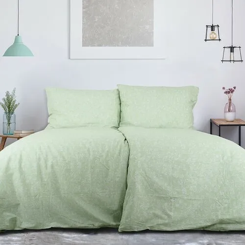 B.E.S. Petrovice Bavlnené obliečky Exkluziv Green flowers, 140 x 200 cm, 70 x 90 cm