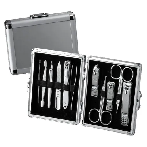 THREE SEVEN Manikúrová súprava kufrík silver 11 nástrojov
