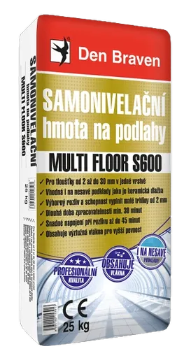 DEN BRAVEN - Samonivelačná hmota MULTI FLOOR S600 šedá 25 kg