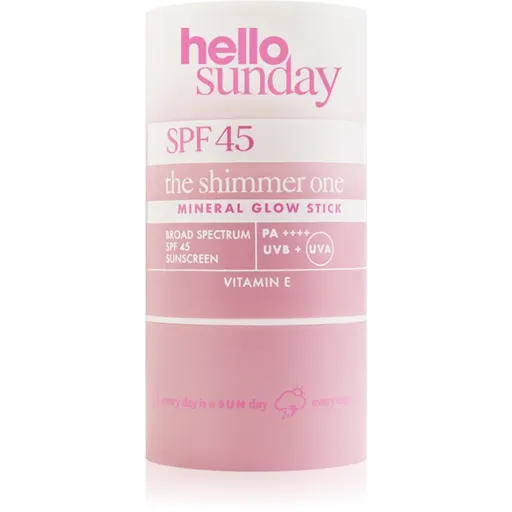 hello sunday the shimmer one mineral glow stick minerálna ochranná tyčinka na citlivé miesta SPF 45 20 g