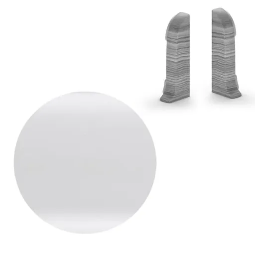 Koncovka k soklu Naturel biela , PVC dĺžka 0,5 cm, výška hrany 56 mm, NATNGTK00