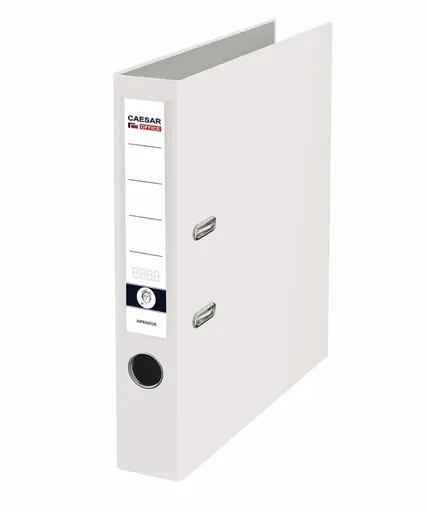 Zakladač A4 5cm pákový PP Imperator Rado biely prstokrúžok