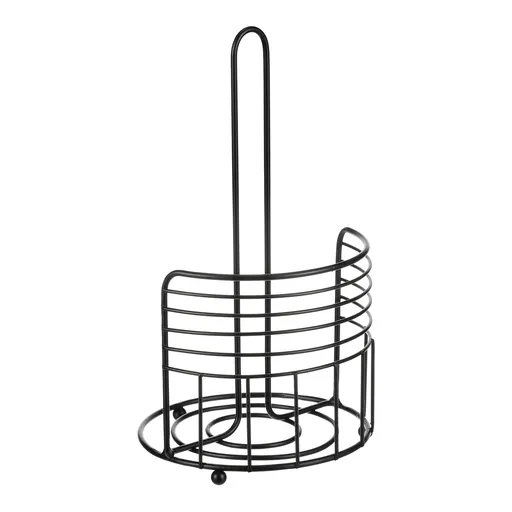 Autronic Kovový stojan na papierové utierky okrúhly, čierna