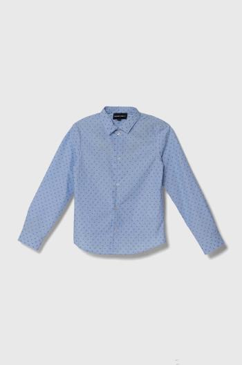 Detská bavlnená košeľa Emporio Armani