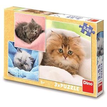 Roztomilé mačiatka 3× 55 puzzle (8590878335363)