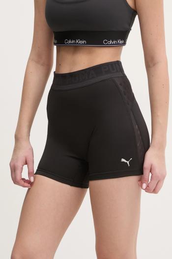 Tréningové šortky Puma Lace čierna farba, s potlačou, vysoký pás, 526784
