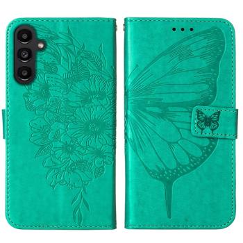 ART BUTTERFLY Peňaženkový obal pre Samsung Galaxy A15 / A15 5G zelený