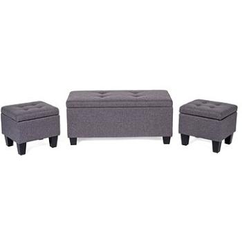 Sada Lavica + 2 taburetky BENCH-POUF (3630)