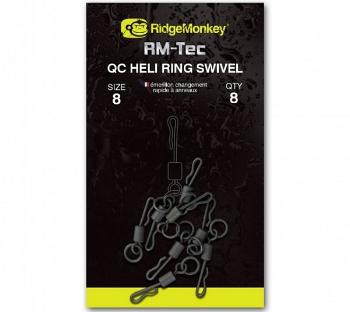 Ridgemonkey rychlovýmenný obratlík s krúžkom quick change heli ring swivel-veľkosť 8