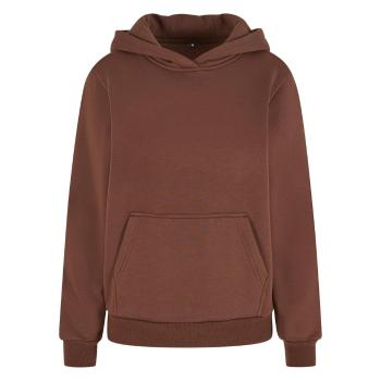 Build Your Brand Hebká dámska mikina cez hlavu Fluffy - Čokoládová | XXXXL