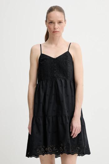 Bavlnené šaty Levi's CORA SL MINI DRESS čierna farba, mini, áčkový strih, 001RJ