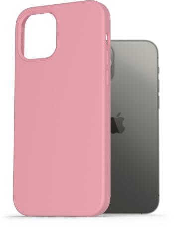 Telefon tok AlzaGuard Premium Liquid Silicone Case iPhone 12 / 12 Pro rózsaszín tok