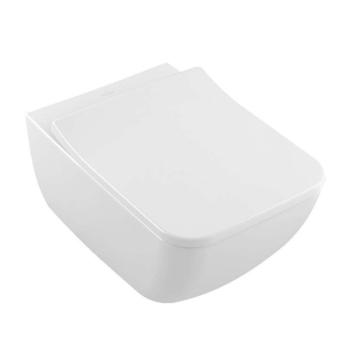 VILLEROY & BOCH - Venticello Závesné WC s WC doskou SoftClosing, DirectFlush, CeramicPlus, alpská biela 4611RSR1