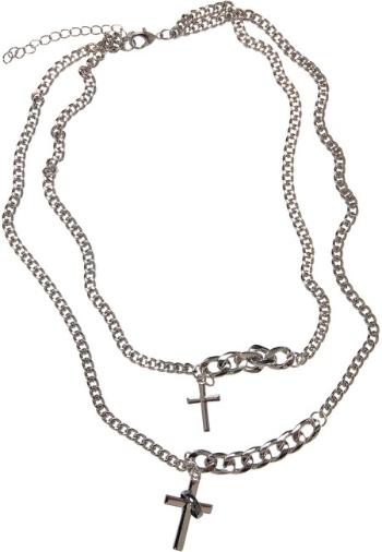 Urban Classics Various Chain Cross Necklace silver - UNI