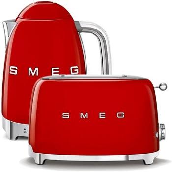 rychlovarná konvice SMEG 50s Retro Style 1,7l LED indikátor červená + topinkovač SMEG 50s Retro St