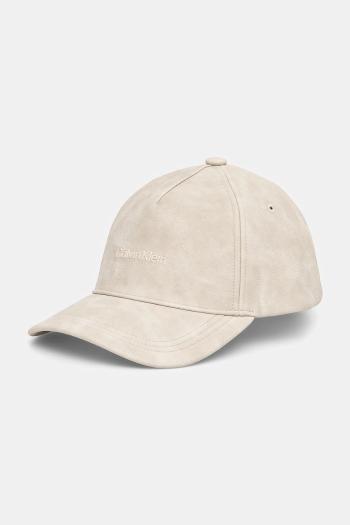 Šiltovka Calvin Klein béžová farba, jednofarebná, K50K512632