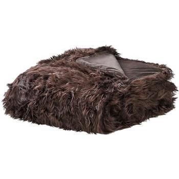 Prikrývka na posteľ 200 × 220 cm hnedá DELICE, 267023 (beliani_267023)