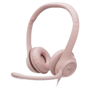 Náhl. sada Logitech Stereo USB Headset H390, ružová