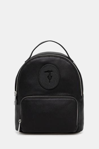 Kožený ruksak Trussardi čierna farba, malý, jednofarebné, Z658E006087N