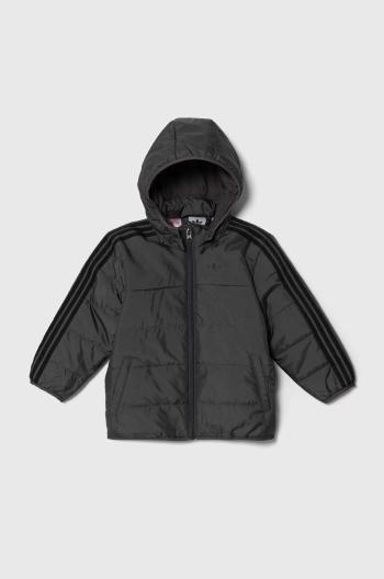 Detská bunda adidas Originals šedá farba