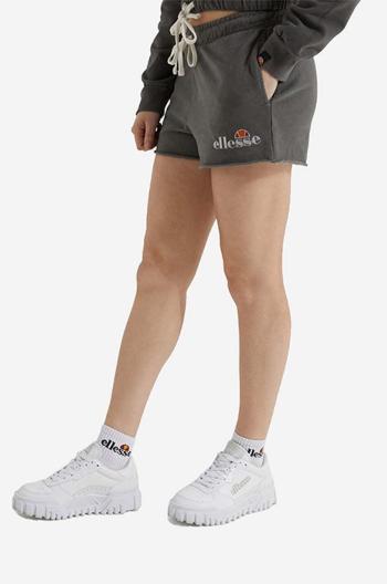 Bavlnené šortky Ellesse Colieur SGM14015-PINK, šedá farba, s nášivkou, stredne vysoký pás